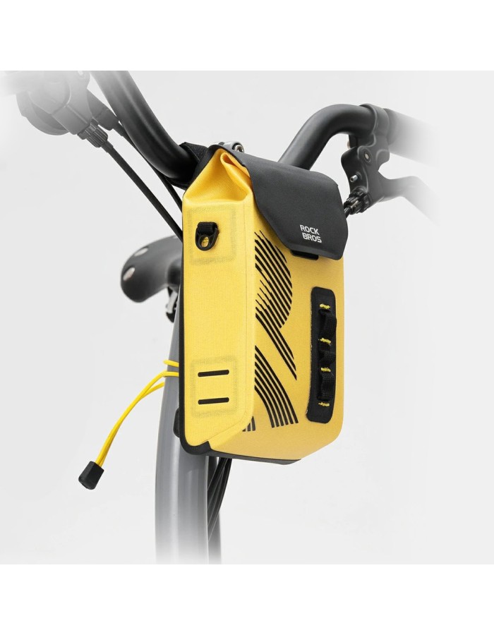 Rockbros AS-160 Waterproof Handlebar Bicycle Bag 1.3L - Yellow Rockbros AS-160 Waterproof Handlebar Bicycle Bag 1.3L - Yellow