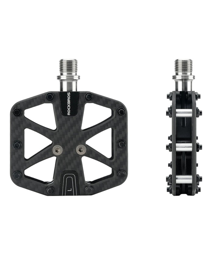 Rockbros C525 Carbon Fiber Platform Bike Pedals - Black Rockbros C525 Carbon Fiber Platform Bike Pedals - Black