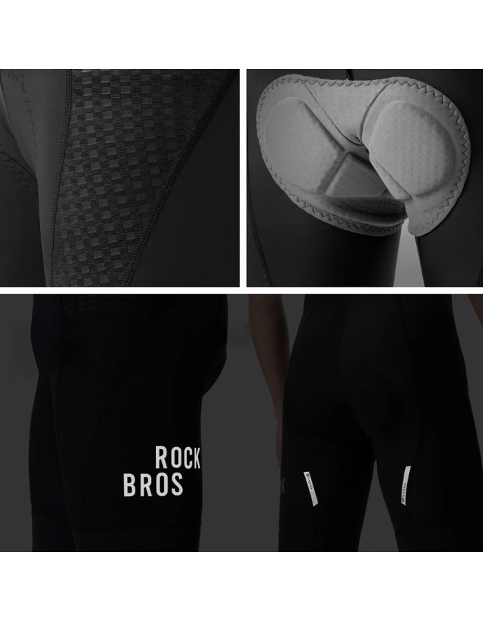 Rockbros YDDK009 Men's Cycling Bib Shorts with Pad Size M - Black Rockbros YDDK009 Men's Cycling Bib Shorts with Pad Size M - Black