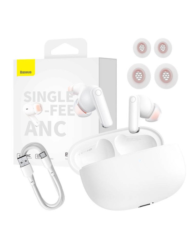 Baseus Headphones In Ear TWS ANC MZ10 White Baseus Headphones In Ear TWS ANC MZ10 White