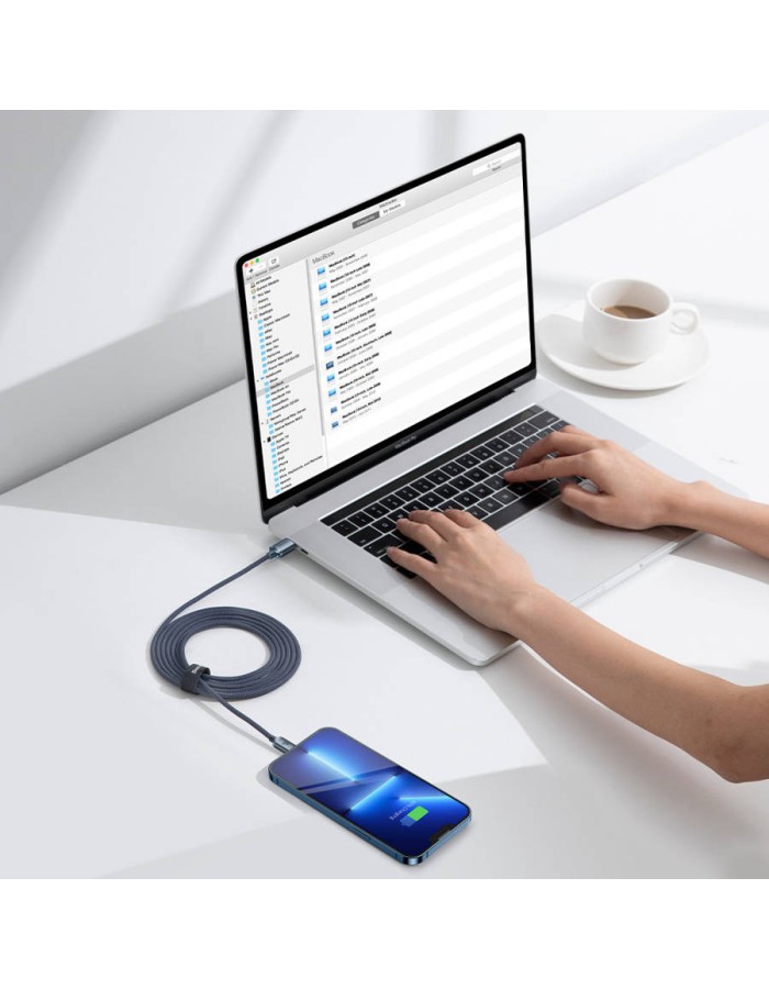 Baseus Cable Lightning to USB-C Crystal Series 2.0m White