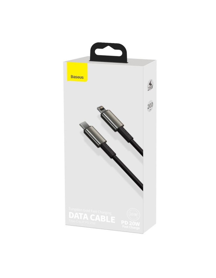 Baseus Gold Type-C to Lightning PD 20W 2m Black Baseus Gold Type-C to Lightning PD 20W 2m Black