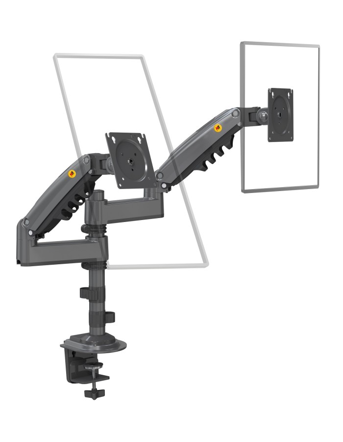 NBMounts H180 Twin Arm Gas Desktop Monitor Mount (upgraded version)