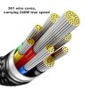 Baseus Cable USB-C to USB-C Tungsten Gold 240W 3.0m Black Baseus Cable USB-C to USB-C Tungsten Gold 240W 3.0m Black