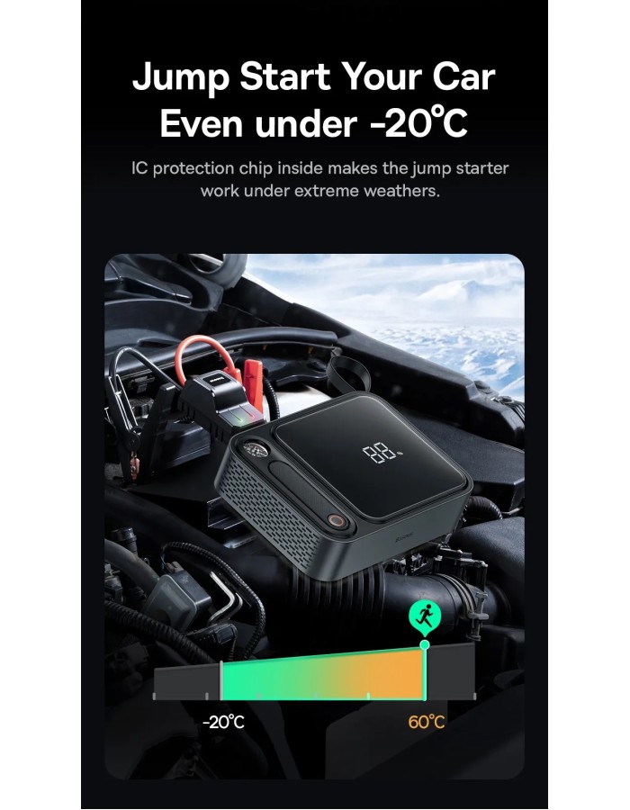 Baseus Car Jump Start Booster & Powerbank 26800maH 3000A
