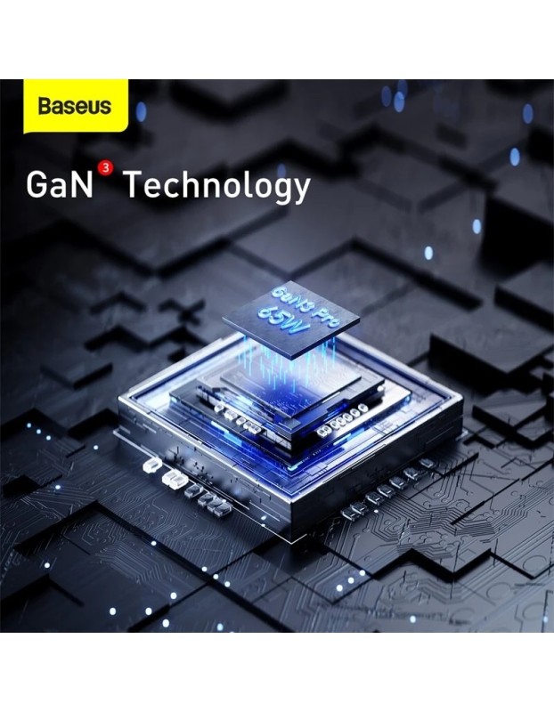 Baseus Charger Desktop 65W 2C+2U EU+100W USB-C Cable Black Baseus Charger Desktop 65W 2C+2U EU+100W USB-C Cable Black