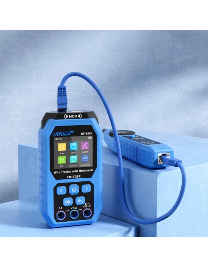 Noyafa Wire Tracker & Digital Multimeter with Cable Length Measurement, PoE Testing, NCV Detection, and LCD Display NF-B509