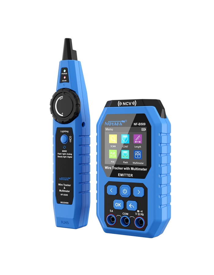 Noyafa Wire Tracker & Digital Multimeter with Cable Length Measurement, PoE Testing, NCV Detection, and LCD Display NF-B509 Noyafa Wire Tracker & Digital Multimeter with Cable Length Measurement, PoE Testing, NCV Detection, and LCD Display NF-B509