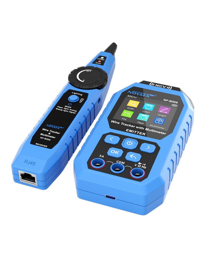 Noyafa Wire Tracker & Digital Multimeter with Cable Length Measurement, PoE Testing, NCV Detection, and LCD Display NF-B509 Noyafa Wire Tracker & Digital Multimeter with Cable Length Measurement, PoE Testing, NCV Detection, and LCD Display NF-B509