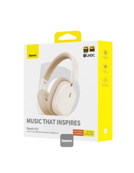 Baseus Wireless Headphones Over Ear ANC Bowie H1i White Baseus Wireless Headphones Over Ear ANC Bowie H1i White