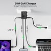 Unitek Charge Wall 65W Travel Adapter 3xUSBC+USBA Black P1122A