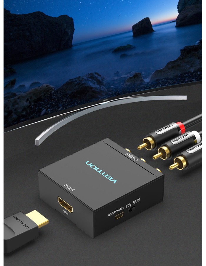Vention Converter HDMI to 3RCA USB Powered AEEB0