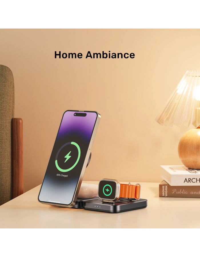 Unitek Charge Wireless Qi2 15W Foldable 3-in-1 Charging Station P1300A Unitek Charge Wireless Qi2 15W Foldable 3-in-1 Charging Station P1300A