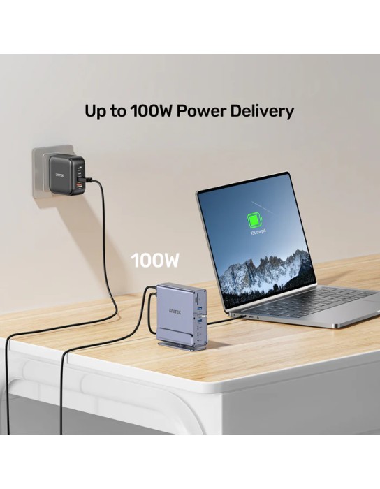 Unitek D1135A 15in1 USB-C Hub Supports Macbook M1 Triple 4K Displays PD100W Dual Card Readers