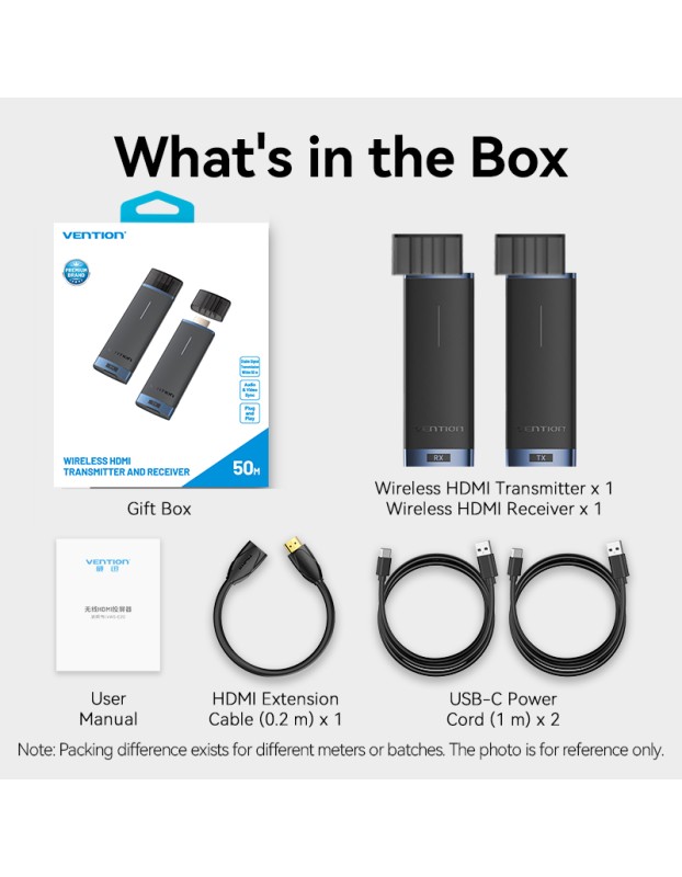 Vention ADCL0 Wireless 5GHz HDMI Transmitter & Receiver Kit 1080p up to 50m