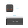 Vention Charger Desktop Station 100W 2xC 2xA+240W Cable Black FBSBG-UK Vention Charger Desktop Station 100W 2xC 2xA+240W Cable Black FBSBG-UK