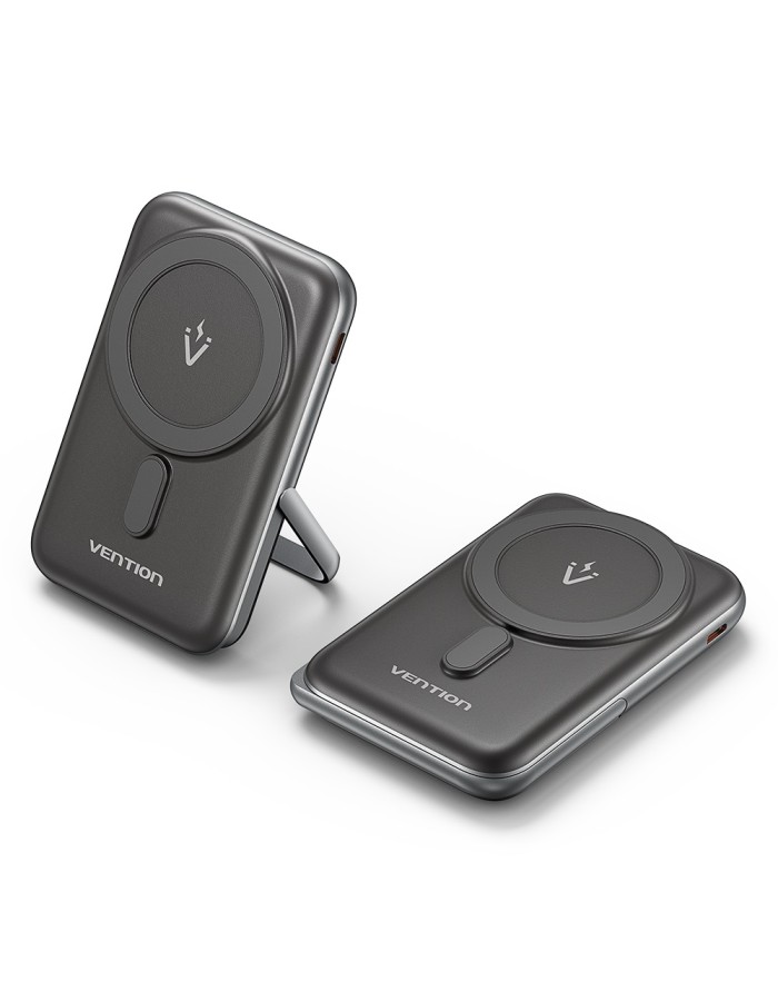 Vention Powerbank Wireless Magnetic 10000mAh 20W with Stand Black FHNB0