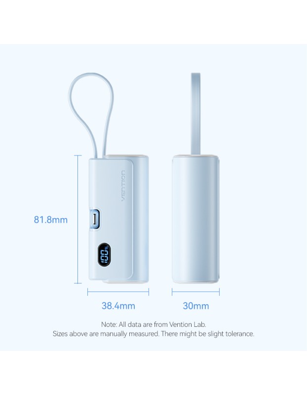 Vention Powerbank 4800mAh 22.5W Foldable Lightning White FHRW0 Vention Powerbank 4800mAh 22.5W Foldable Lightning White FHRW0