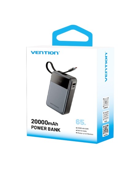Vention Powerbank 20000mAh 65W+Built-in USBC FHYB0 Vention Powerbank 20000mAh 65W+Built-in USBC FHYB0