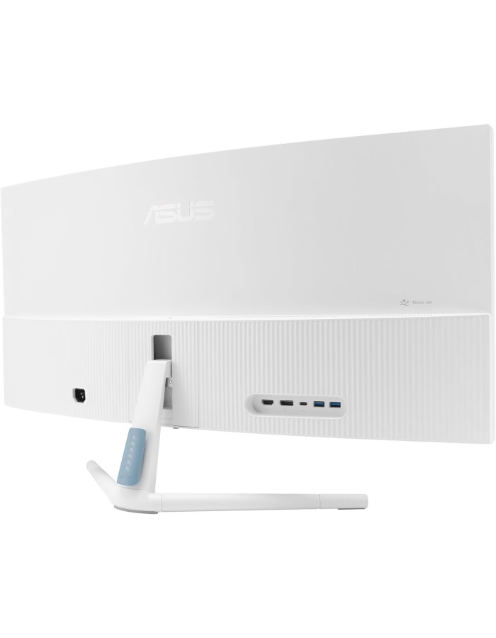 ASUS Monitor EyeCare 34" UWQHD 100Hz VA Curved 1500R Air-Ionizer USB Hub DP HDMI USB-C PD Speakers VU34WCIP-W White