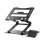 Wozinsky WRS-CPY75DSB Aluminum Laptop and Tablet Stand + Free Smartphone Stand - Black