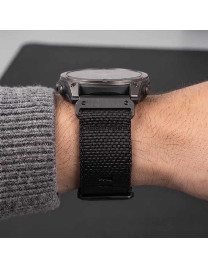 Tech-Protect Nylon Strap for Garmin Fenix 5X / 5X PLUS / 6X / 6X PRO / 7X / 8 (51 mm) - Black Tech-Protect Nylon Strap for Garmin Fenix 5X / 5X PLUS / 6X / 6X PRO / 7X / 8 (51 mm) - Black