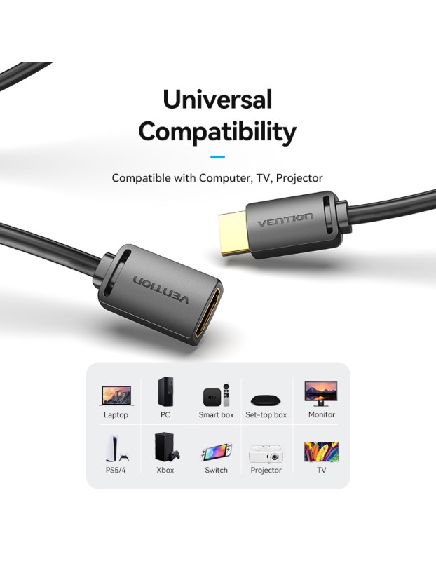 Vention HDMI Cable 2.0 M-F Extension 2.0m AHCBH Vention HDMI Cable 2.0 M-F Extension 2.0m AHCBH