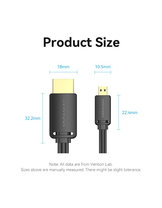 Vention HDMI to HDMI Micro Cable 3.0m AGIBI