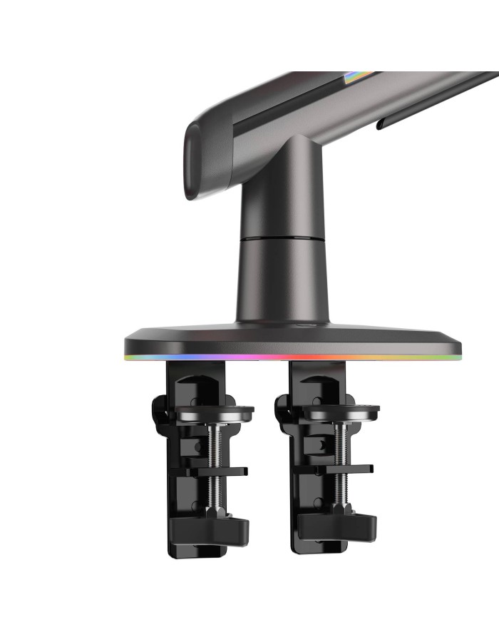 NBMounts F5 Gaming Series Single Arm RGB Monitor Desk Mount Heavy Duty up to 20kg