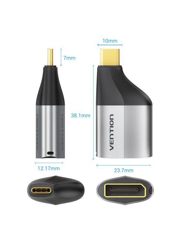 Vention Converter USB-C to DP Adapter 4K60Hz Metal TCCH0