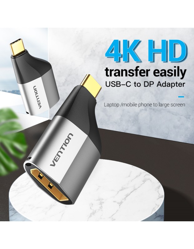 Vention Converter USB-C to DP Adapter 4K60Hz Metal TCCH0