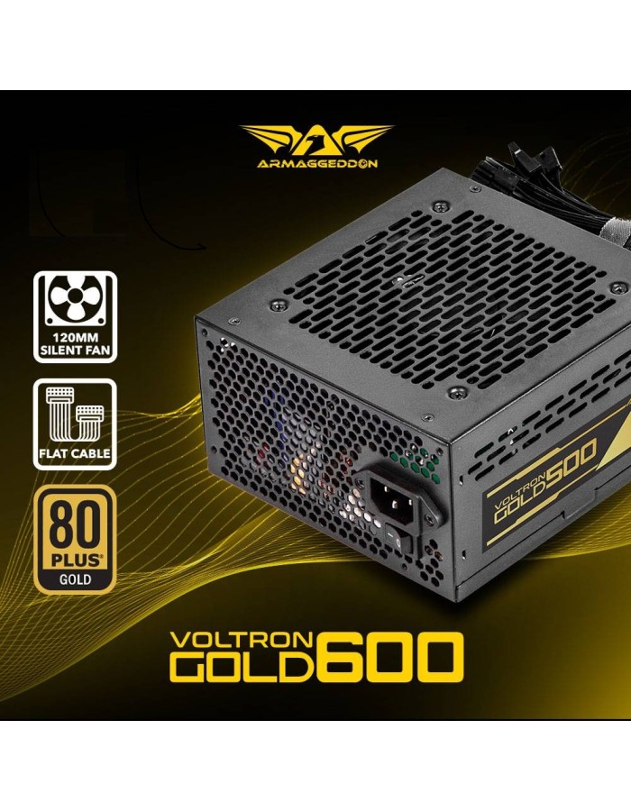Armaggeddon Gaming PSU 600W Modular & Certified 80+ VOLTRON GOLD 600 Black Armaggeddon Gaming PSU 600W Modular & Certified 80+ VOLTRON GOLD 600 Black