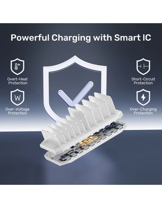 Unitek Charge Station 60W 10-Port 10x2.4A Y-2190D Unitek Charge Station 60W 10-Port 10x2.4A Y-2190D