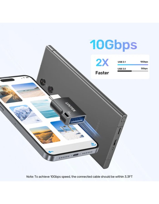 Unitek UCA USB-A Female to USB-C Male Adapter 10Gbps A1048A Unitek UCA USB-A Female to USB-C Male Adapter 10Gbps A1048A