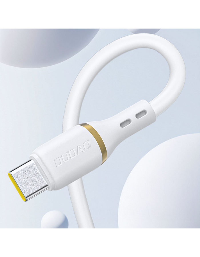 Dudao L25L USB-A - Lightning Cable 1m 30W with Soft Silicone Braid - White
