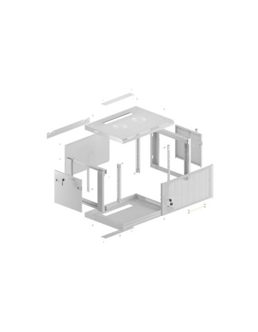 Lanberg Wall Rack 19'' with Perforated Door 9U 60cm Grey FLAT PACKED Lanberg Wall Rack 19'' with Perforated Door 9U 60cm Grey FLAT PACKED