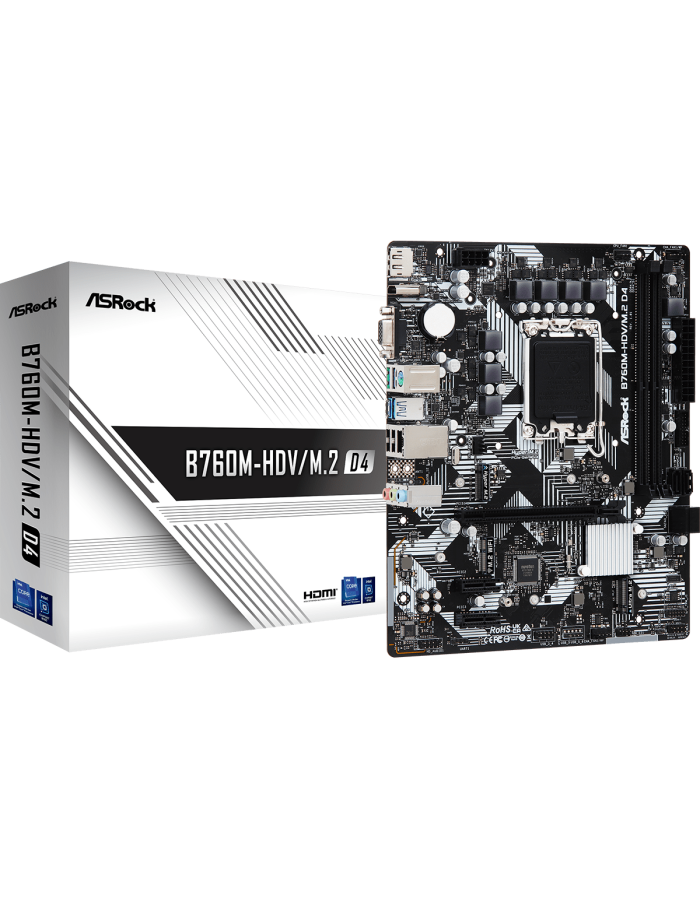 ASROCK B760M-HDV/ M.2 D4 (1700) (D) ASROCK B760M-HDV/ M.2 D4 (1700) (D)