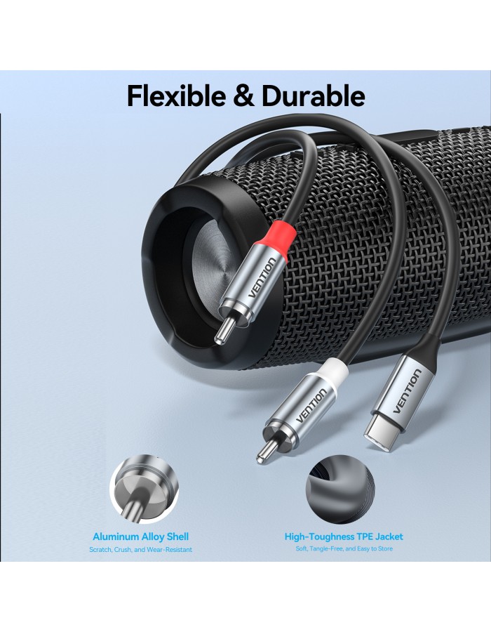 Vention AUDIO CONVERTER USB-C to 2RCA Male Cable 2.0m BIKHH