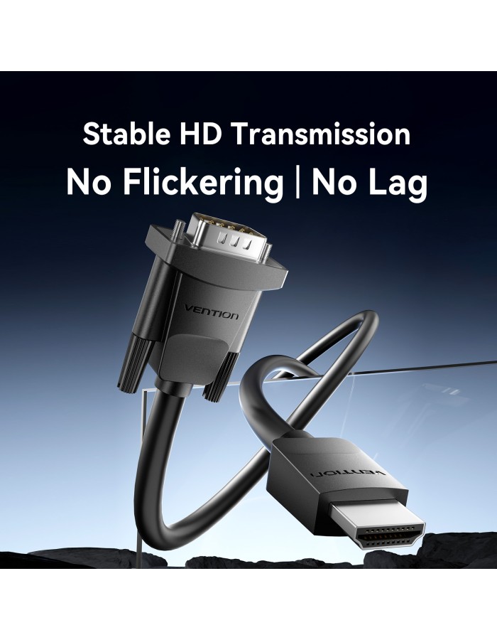Vention HDMI-A Male to VGA Male Cable 3.0m Black ABMBI
