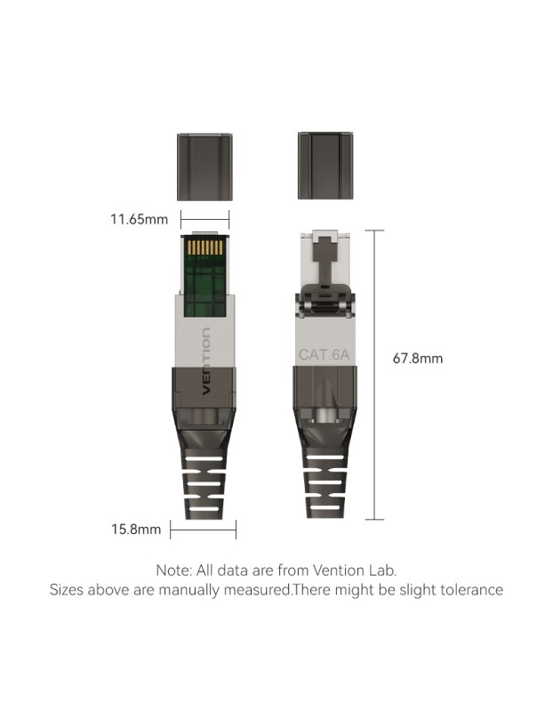 Vention NETWORK Connectors CAT6A FTP Toolless Plug with Boot IDIH0 (1pc) Vention NETWORK Connectors CAT6A FTP Toolless Plug with Boot IDIH0 (1pc)