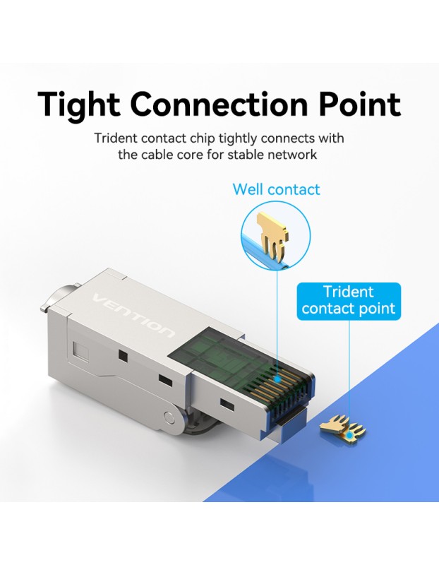 Vention NETWORK Connectors CAT6A FTP Toolless Plug with Boot IDIH0 (1pc)