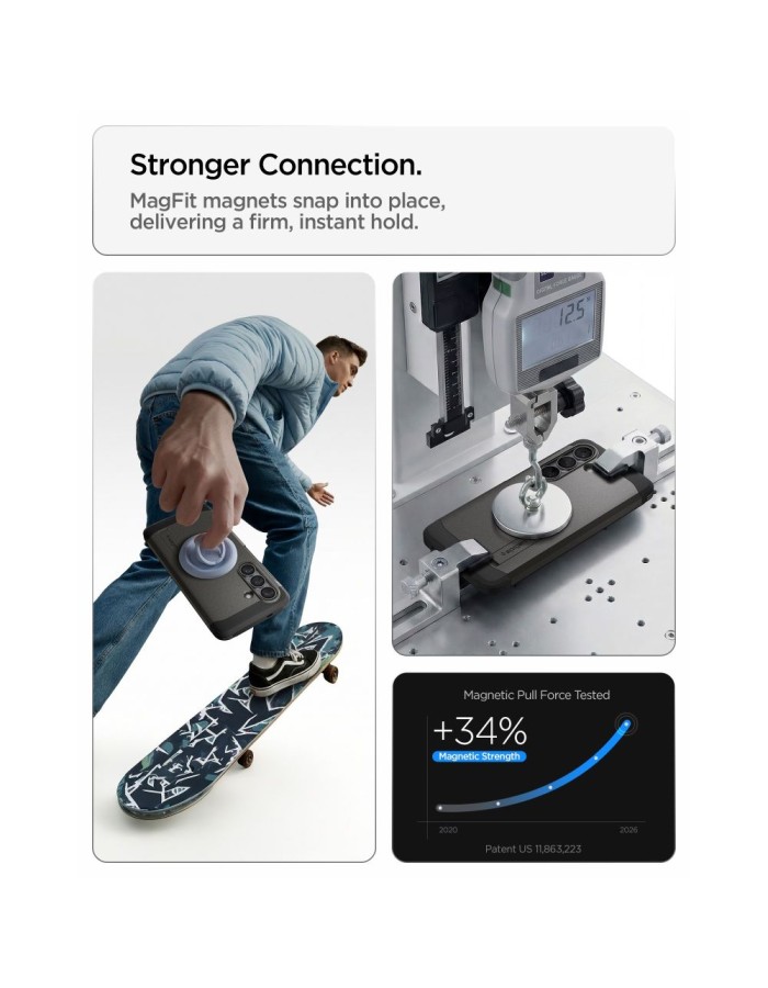 Spigen Tough Armor Mag MagSafe Case for Samsung Galaxy S26 - Gray