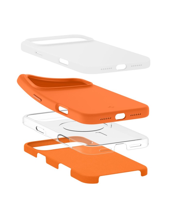 Spigen Silicone Fit Mag Case for iPhone 17 Pro - Orange Spigen Silicone Fit Mag Case for iPhone 17 Pro - Orange