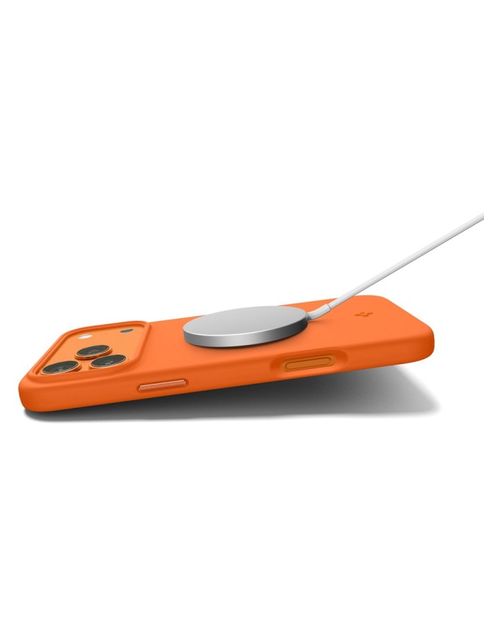 Spigen Silicone Fit Mag Case for iPhone 17 Pro - Orange Spigen Silicone Fit Mag Case for iPhone 17 Pro - Orange
