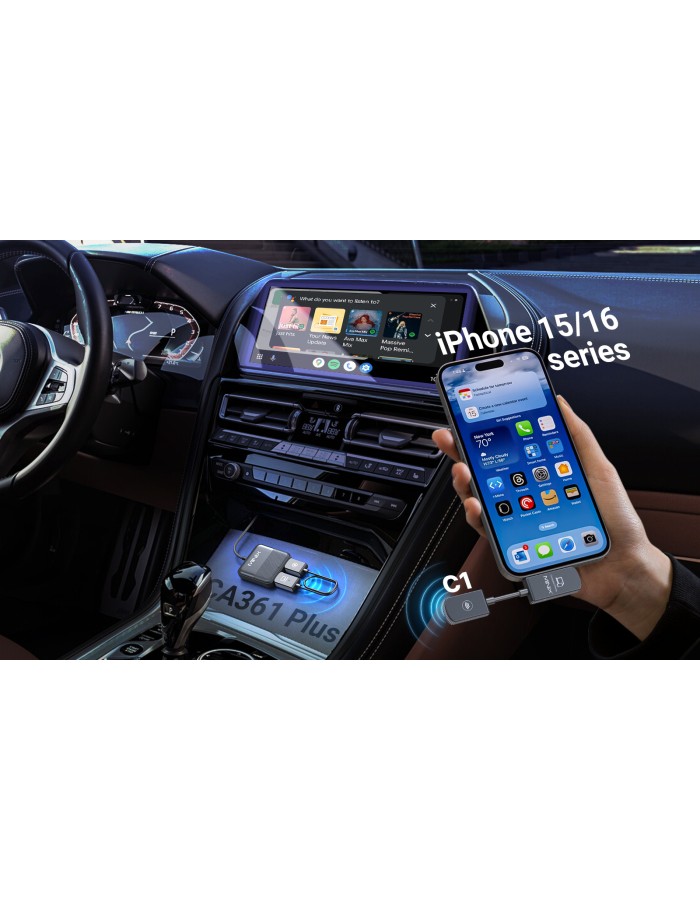 MINIX CAR Wired to Wireless CarPlay/Android Auto/HDMI-IN USB Media Hub CA361 Plus MINIX CAR Wired to Wireless CarPlay/Android Auto/HDMI-IN USB Media Hub CA361 Plus