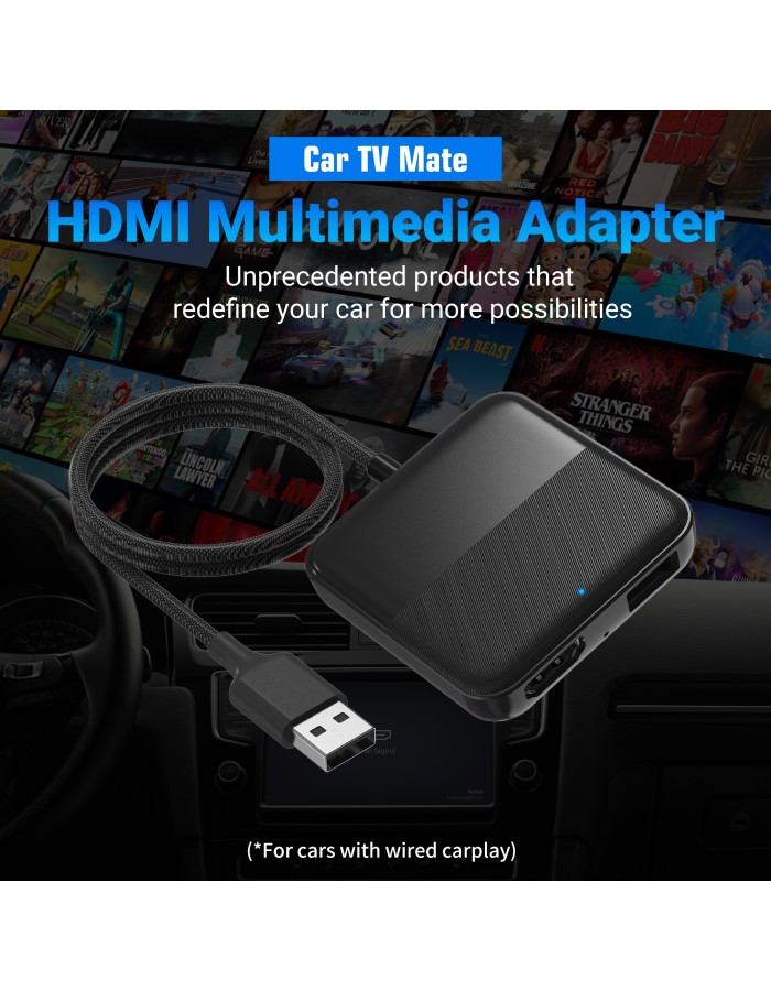 MINIX CAR Wired to Wireless CarPlay/Android Auto/HDMI-IN USB Media Hub CA361 Plus MINIX CAR Wired to Wireless CarPlay/Android Auto/HDMI-IN USB Media Hub CA361 Plus