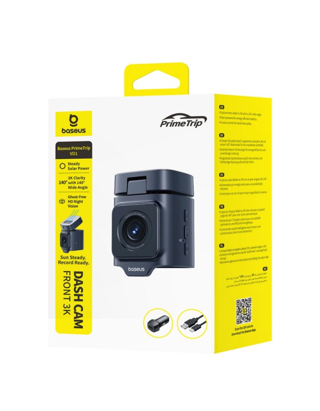 Baseus Car Dashcam Front 3K GPS+Solar PrimeTrip VD1 Black Baseus Car Dashcam Front 3K GPS+Solar PrimeTrip VD1 Black