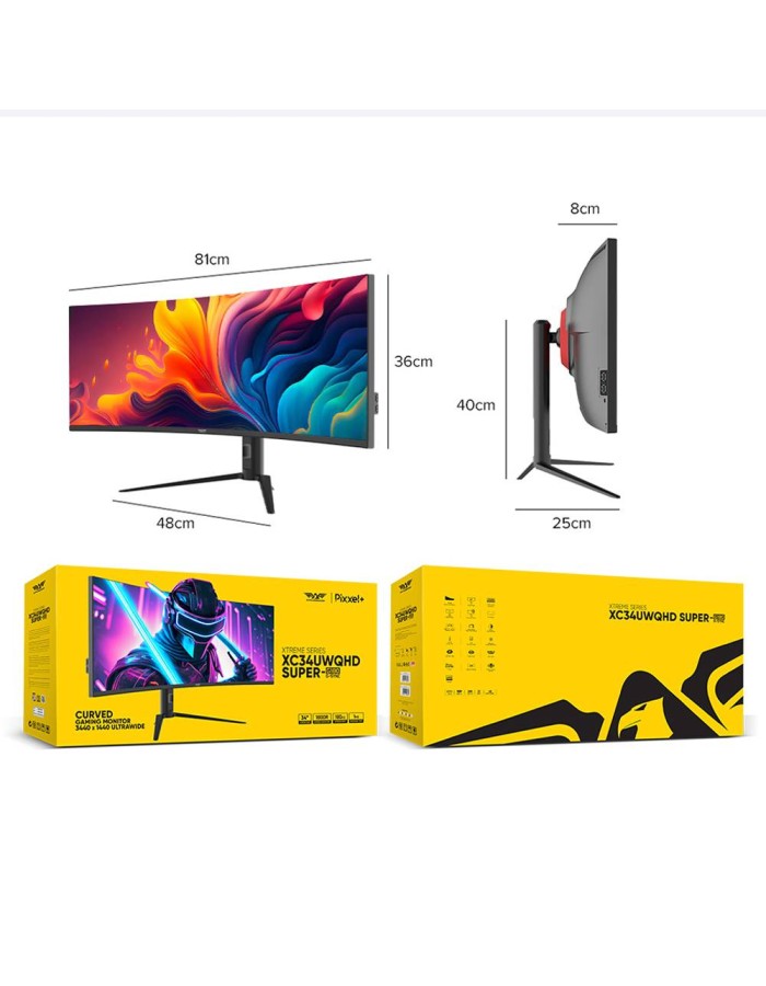 Armaggeddon Gaming Monitor 34'' Curved 1800R 3.5K 180Hz 1ms XC34UWQHD Super 180 Black Armaggeddon Gaming Monitor 34'' Curved 1800R 3.5K 180Hz 1ms XC34UWQHD Super 180 Black