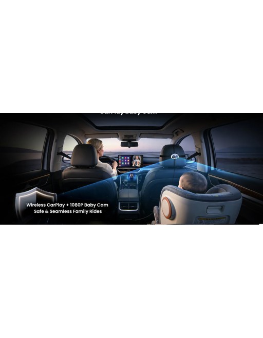 MINIX CAR Wired to Wireless Apple CarPlay & BabyCam Monitoring CA520
