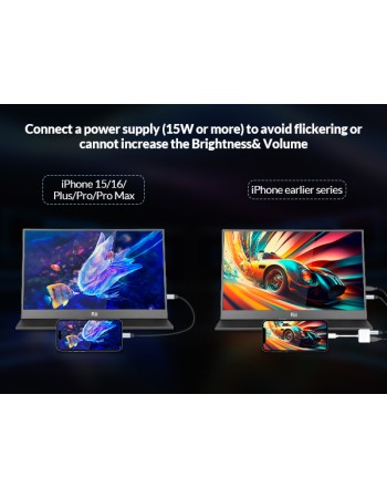 Rii Monitor Portable 15.6" Full-HD with USB-C/HDMI & Case/Stand RS100 Rii Monitor Portable 15.6" Full-HD with USB-C/HDMI & Case/Stand RS100